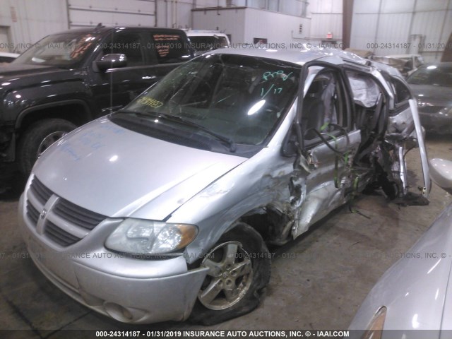 2D8GP44L25R216615 - 2005 DODGE GRAND CARAVAN SXT SILVER photo 2