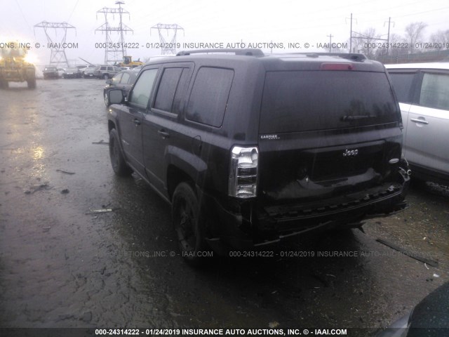 1C4NJPFA9ED646584 - 2014 JEEP PATRIOT LATITUDE BLACK photo 3