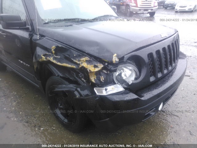 1C4NJPFA9ED646584 - 2014 JEEP PATRIOT LATITUDE BLACK photo 6