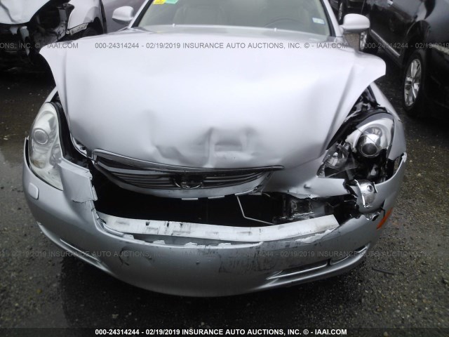 JTHFN45Y579010626 - 2007 LEXUS SC 430 SILVER photo 6