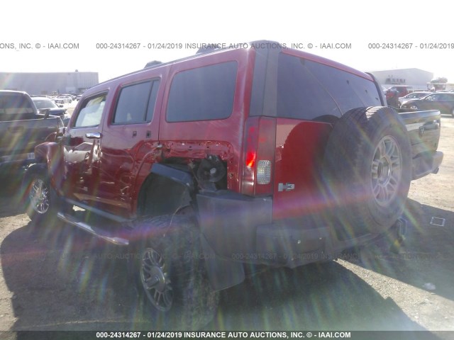 5GTEN13L288121329 - 2008 HUMMER H3 ALPHA RED photo 3