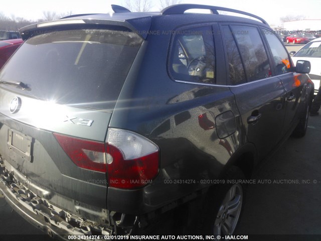 WBXPA93456WD29769 - 2006 BMW X3 3.0I GRAY photo 4