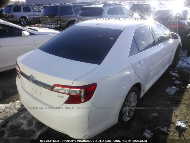 4T1BF1FK0CU518947 - 2012 TOYOTA CAMRY SE/LE/XLE WHITE photo 4