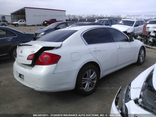 JN1CV6AP4BM304976 - 2011 INFINITI G37 SPORT WHITE photo 4