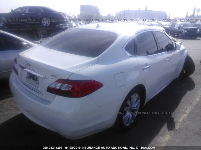 JN1BY1AP8BM322936 - 2011 INFINITI M37 WHITE photo 4