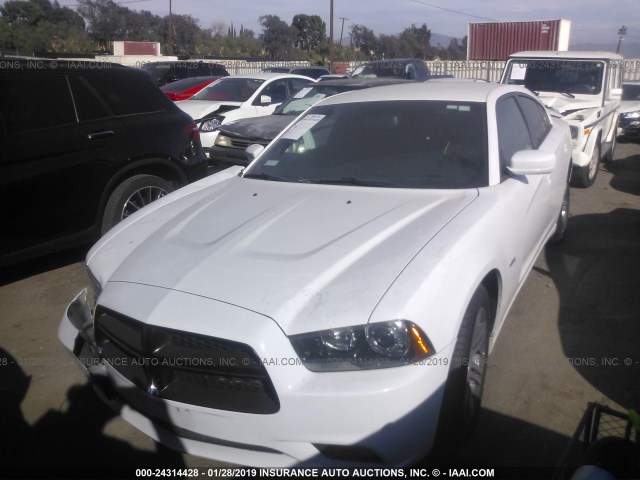 2C3CDXCT2EH252436 - 2014 DODGE CHARGER R/T WHITE photo 2