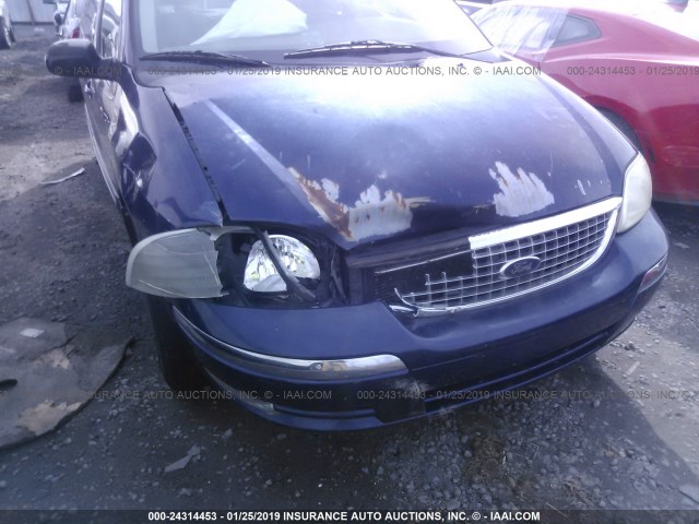 2FMZA52461BA48616 - 2001 FORD WINDSTAR SE BLUE photo 6