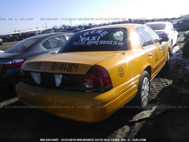 2FAHP71W57X100574 - 2007 FORD CROWN VICTORIA POLICE INTERCEPTOR YELLOW photo 4