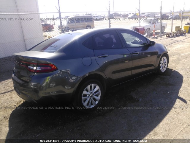 1C3CDFBBXED797560 - 2014 DODGE DART SXT GRAY photo 4