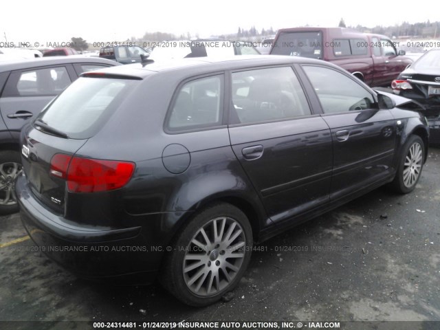 WAUNF78P28A124854 - 2008 AUDI A3 2.0 PREMIUM BLACK photo 4