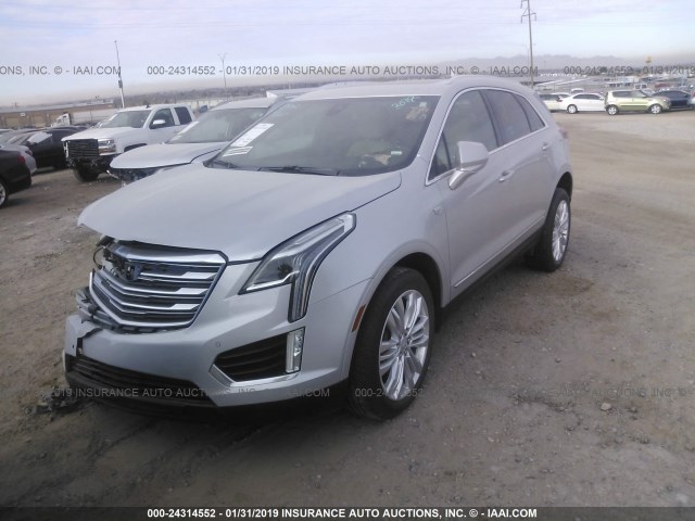 1GYKNFRS5KZ116692 - 2019 CADILLAC XT5 PREMIUM LUXURY SILVER photo 2