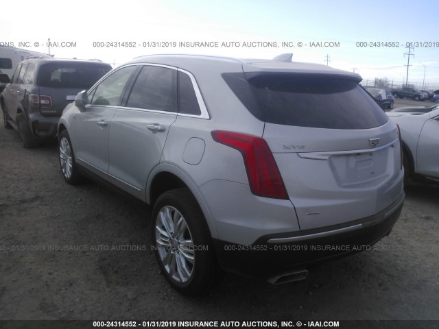 1GYKNFRS5KZ116692 - 2019 CADILLAC XT5 PREMIUM LUXURY SILVER photo 3