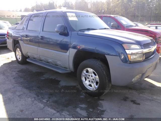 3GNEC13T92G185308 - 2002 CHEVROLET AVALANCHE C1500 BLUE photo 1