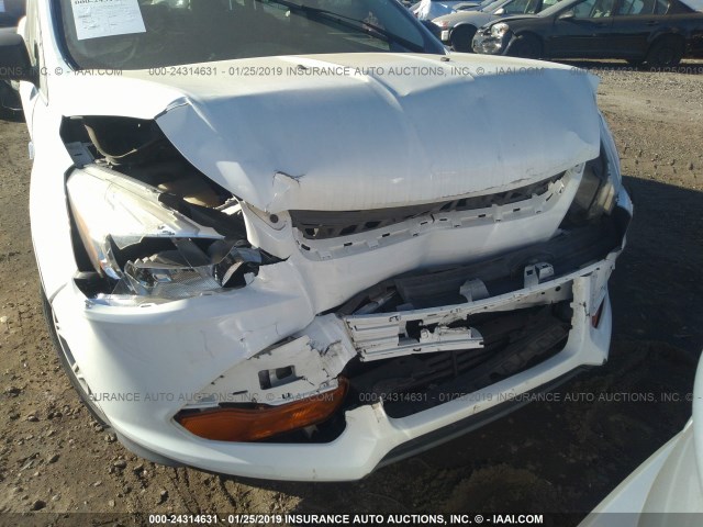 1FMCU0F73EUD17546 - 2014 FORD ESCAPE S WHITE photo 6