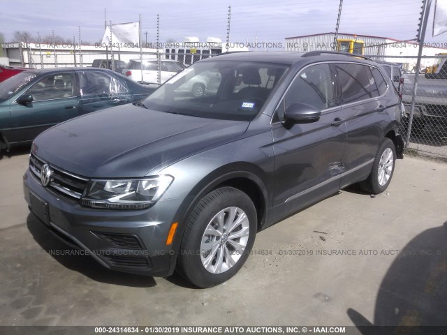 3VV3B7AX4JM151242 - 2018 VOLKSWAGEN TIGUAN SE/SEL GRAY photo 2