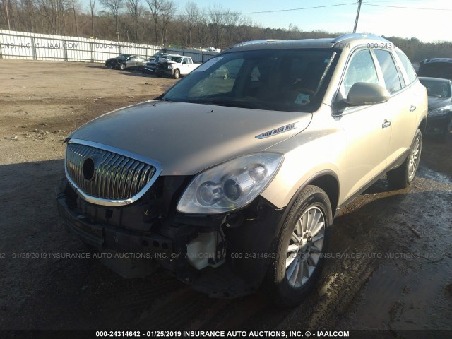 5GAER23D69J208446 - 2009 BUICK ENCLAVE CXL GOLD photo 2