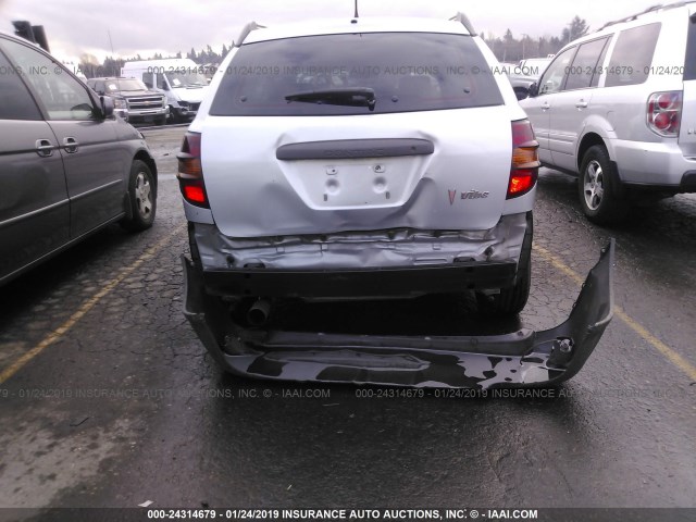 5Y2SL63825Z458520 - 2005 PONTIAC VIBE SILVER photo 6