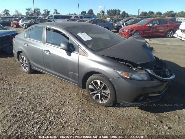 2HGFB2F98DH521492 - 2013 HONDA CIVIC EXL GRAY photo 1