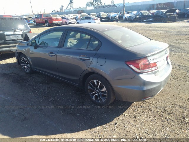 2HGFB2F98DH521492 - 2013 HONDA CIVIC EXL GRAY photo 3