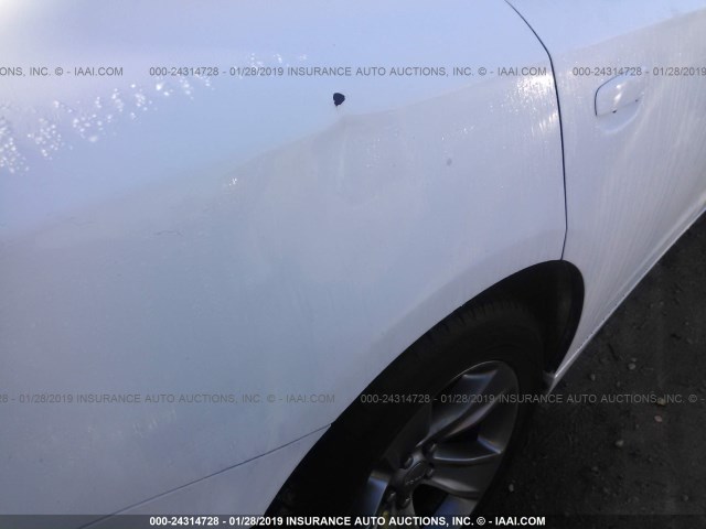 2C3CDXHG8GH114639 - 2016 DODGE CHARGER SXT WHITE photo 6