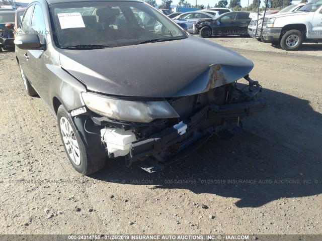 KNAFU4A23A5261422 - 2010 KIA FORTE EX GRAY photo 6