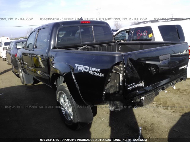 3TMJU4GN8FM187561 - 2015 TOYOTA TACOMA DOUBLE CAB PRERUNNER BLACK photo 3