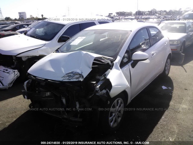 KNADM5A35C6090403 - 2012 KIA RIO LX WHITE photo 2