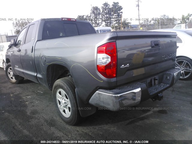 5TFUW5F18EX410850 - 2014 TOYOTA TUNDRA DOUBLE CAB SR/SR5 GRAY photo 3