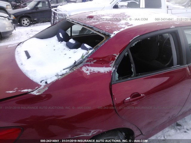 1NXBU40E69Z077246 - 2009 TOYOTA COROLLA S/LE/XLE RED photo 6