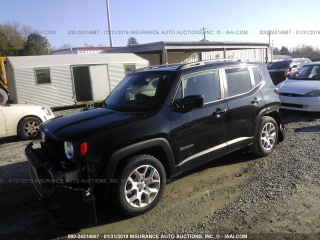 ZACCJABT0FPB56395 - 2015 JEEP RENEGADE LATITUDE BLACK photo 2