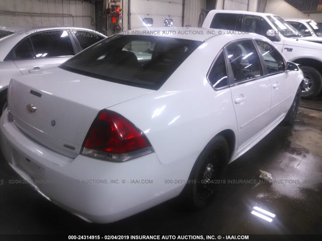 2G1WD5E39E1109706 - 2014 CHEVROLET IMPALA LIMITED POLICE WHITE photo 4