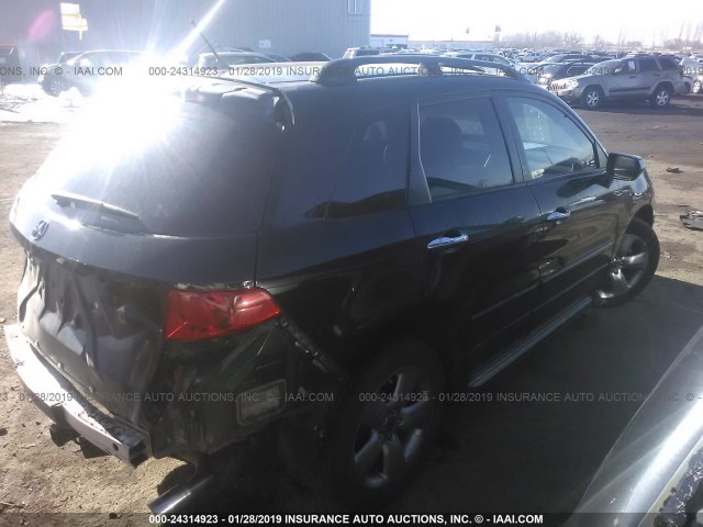 5J8TB18539A004937 - 2009 ACURA RDX TECHNOLOGY BLACK photo 4