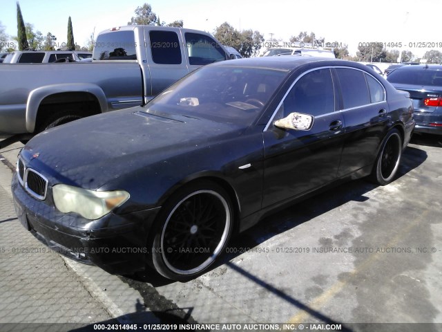 WBAGL63423DP67382 - 2003 BMW 745 I BLACK photo 2