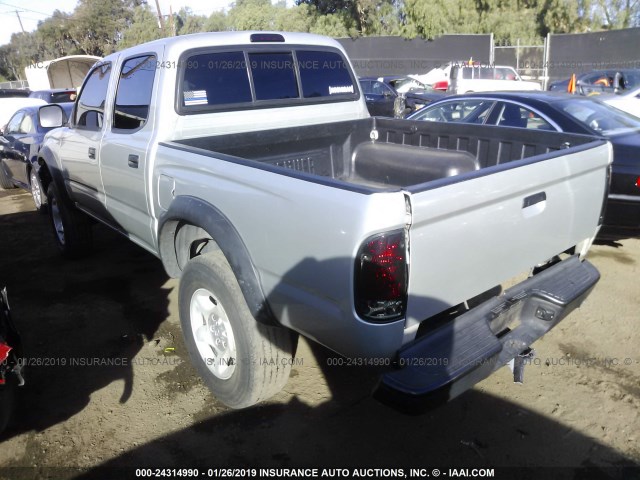 5TEGN92N23Z271000 - 2003 TOYOTA TACOMA DOUBLE CAB PRERUNNER SILVER photo 3