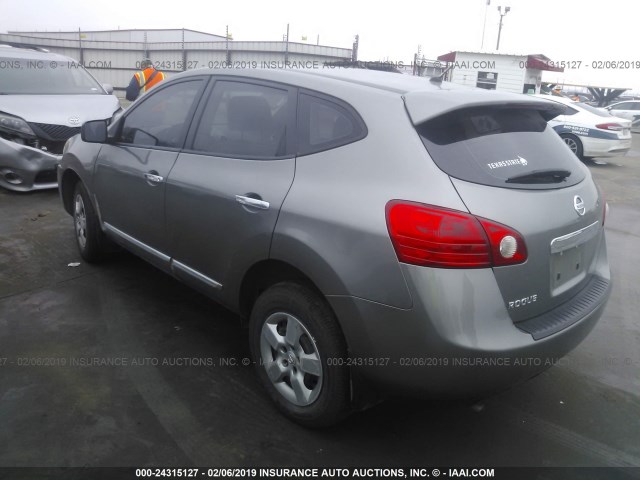 JN8AS5MT7DW539819 - 2013 NISSAN ROGUE S/SV SILVER photo 3