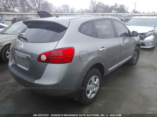 JN8AS5MT7DW539819 - 2013 NISSAN ROGUE S/SV SILVER photo 4