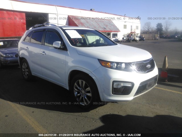 5XYKW4A27CG264815 - 2012 KIA SORENTO SX WHITE photo 1