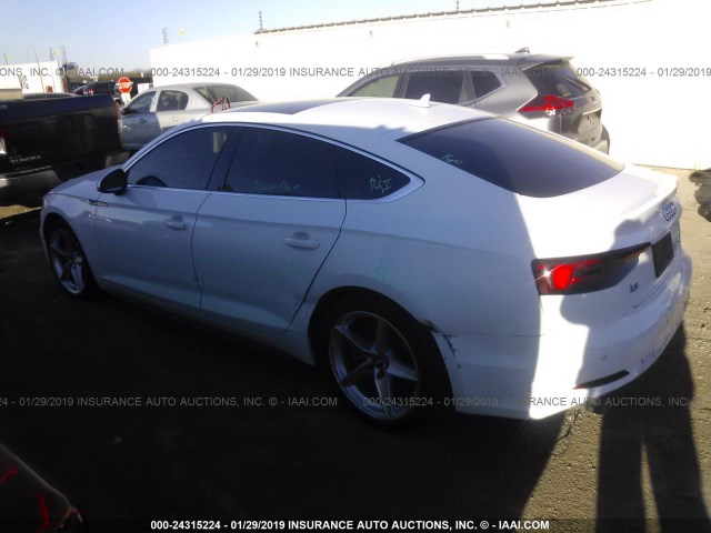 WAUENCF59JA130220 - 2018 AUDI A5 PREMIUM PLUS S-LINE WHITE photo 3