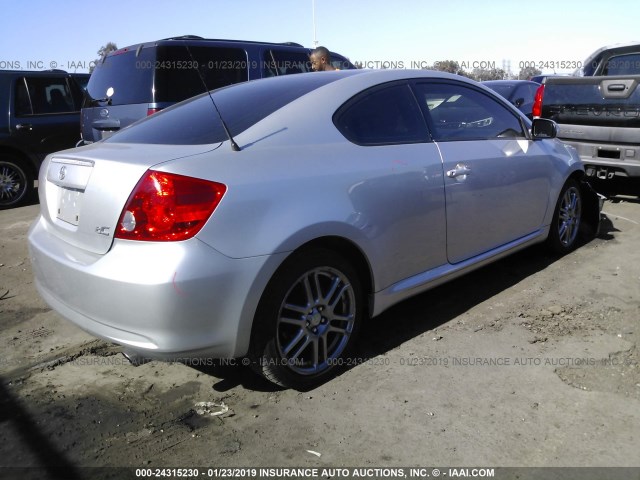 JTKDE167370196712 - 2007 TOYOTA SCION TC SILVER photo 4