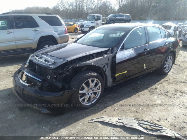 JNKCV61F89M364479 - 2009 INFINITI G37 BLACK photo 2