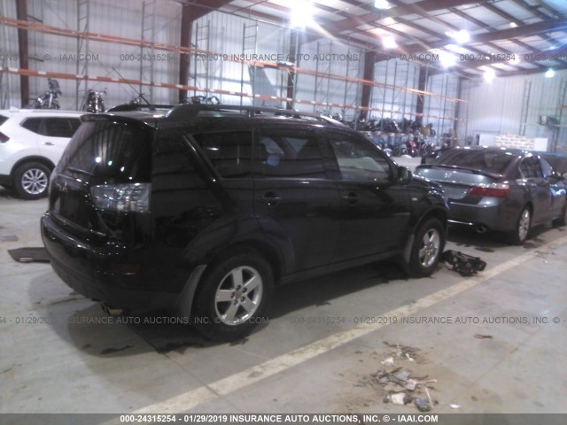 JA4MS31X47U014554 - 2007 MITSUBISHI OUTLANDER ES/LS შავი ფოტო 4