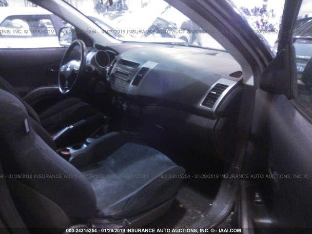 JA4MS31X47U014554 - 2007 MITSUBISHI OUTLANDER ES/LS შავი ფოტო 5