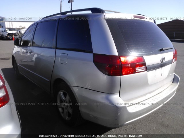 5TDZA23CX5S224340 - 2005 TOYOTA SIENNA CE/LE SILVER photo 3