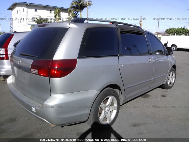 5TDZA23CX5S224340 - 2005 TOYOTA SIENNA CE/LE SILVER photo 4