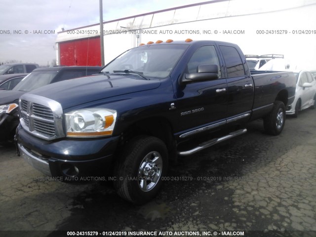 3D3LX38CX6G127584 - 2006 DODGE RAM 3500 ST/SLT Dark Blue photo 2