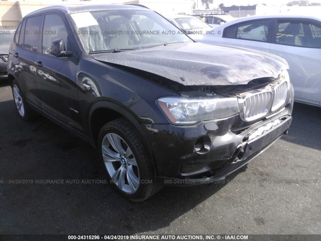 5UXWX9C52G0D80780 - 2016 BMW X3 XDRIVE28I BLACK photo 1