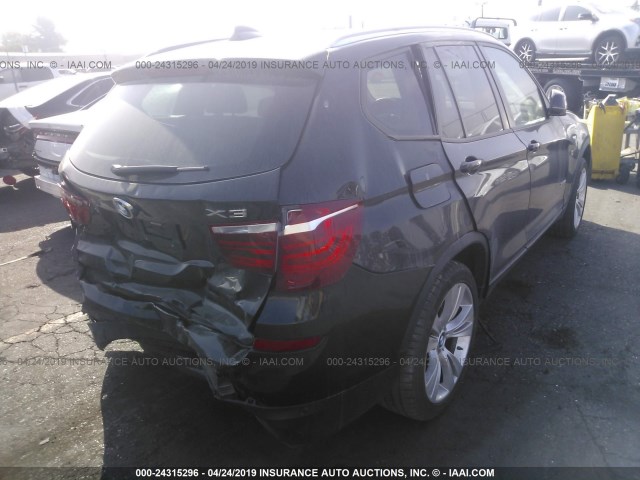 5UXWX9C52G0D80780 - 2016 BMW X3 XDRIVE28I BLACK photo 4