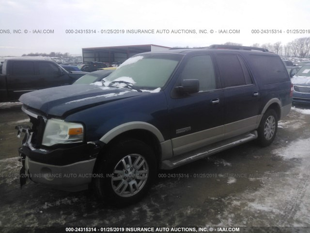 1FMFK18568LA80047 - 2008 FORD EXPEDITION EL EDDIE BAUER BLUE photo 2