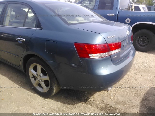 5NPEU46F47H235334 - 2007 HYUNDAI SONATA SE/LIMITED BLUE photo 6