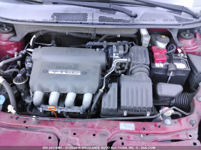 JHMGD37627S040043 - 2007 HONDA FIT S 红色 照片 10